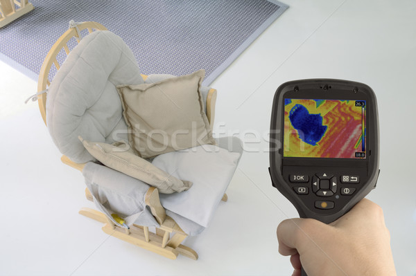 Aquecimento infravermelho câmera cadeira piso arquitetura Foto stock © Suljo