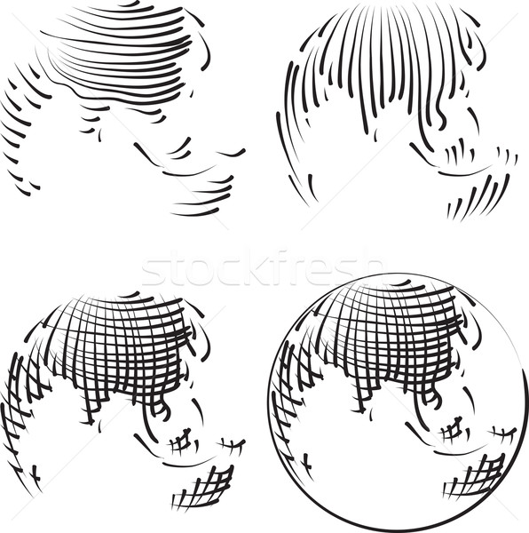 Simple World Engraving Stock photo © Suljo