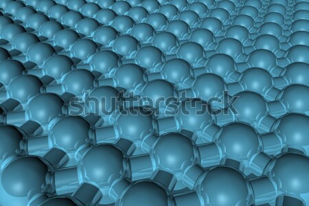 Nanotechnológia mátrix absztrakt labda asztali nézőpont Stock fotó © Suljo