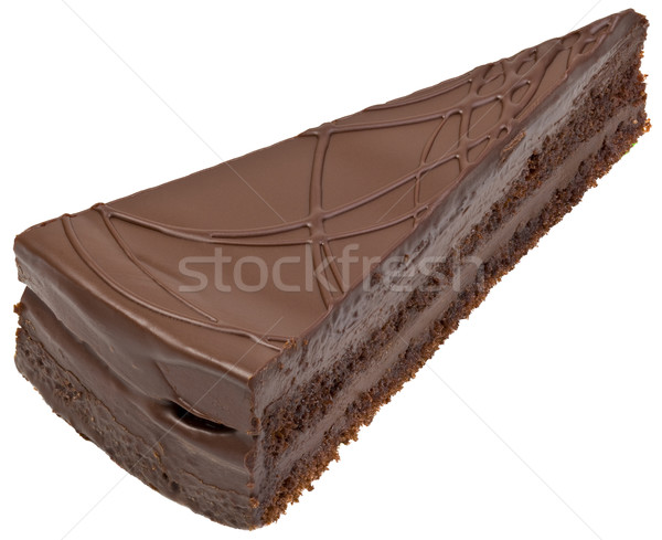 Csokoládés sütemény kivágás szelet adag csokoládé desszert Stock fotó © Suljo