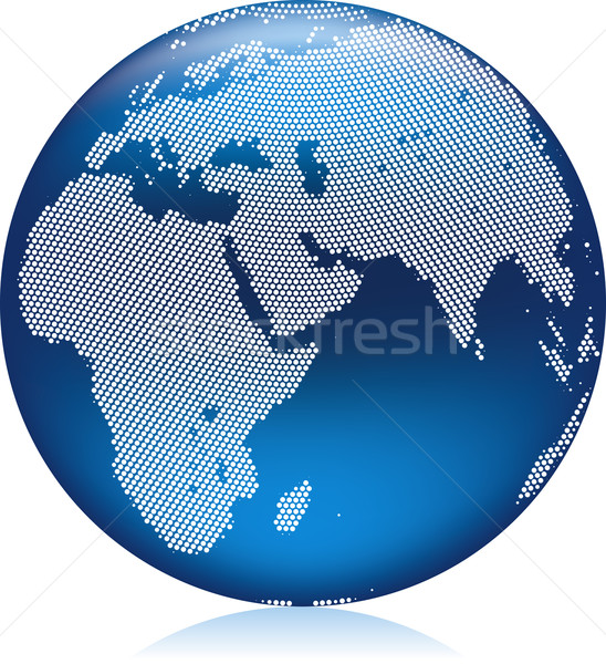 Kék földgömb fényes Föld minta északi Stock fotó © Suljo