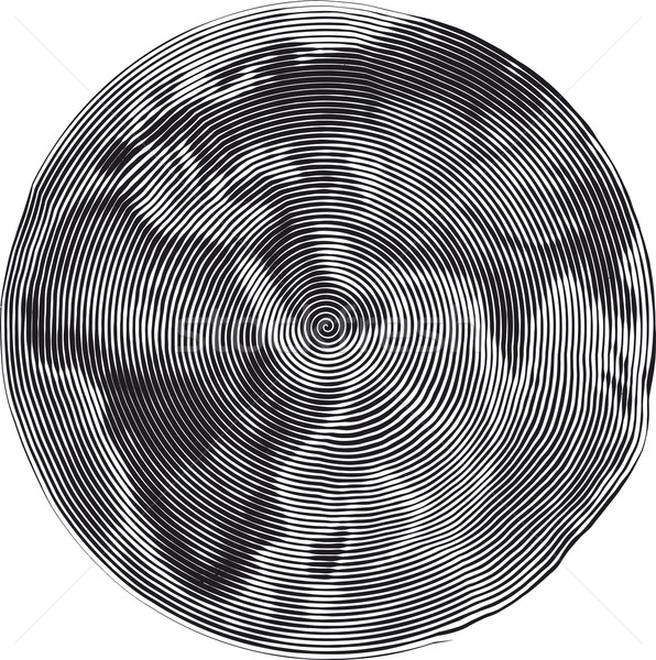 Gegraveerd oude wereld aarde wereldbol veiligheid Stockfoto © Suljo
