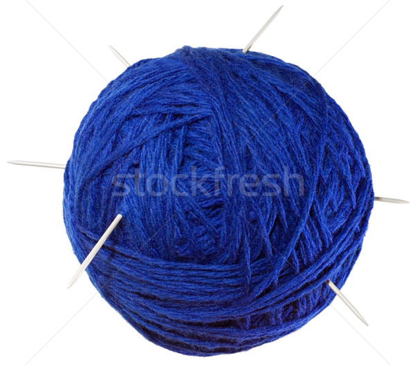 Blue Ball of wool Stock photo © Suljo