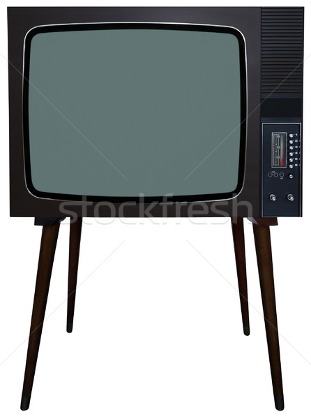 レトロな テレビ 古い ヴィンテージ 白 テレビ ストックフォト © Suljo