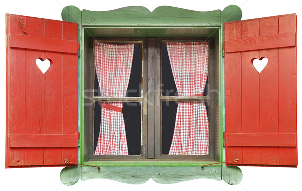 Chalet Window Cutout Stock photo © Suljo