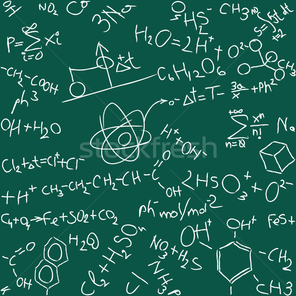 Chemia bezszwowy podpisania nauki tapety wzór Zdjęcia stock © Suljo