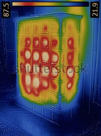 Wärme Verlust Entdeckung Bild Fenster Haus Stock foto © Suljo