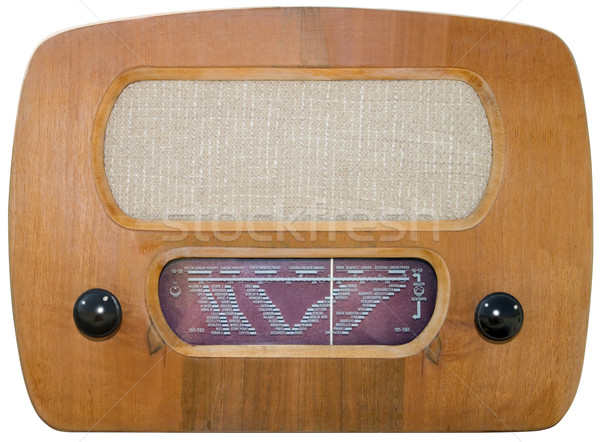 Stock photo: Old radio cutout