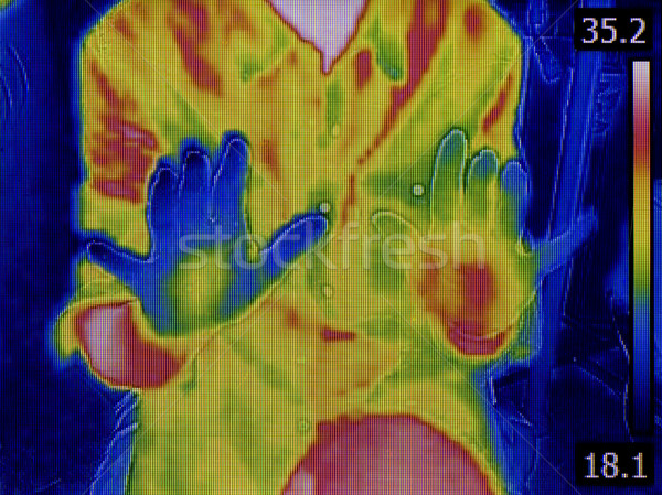 Mani infrarossi umani temperatura corpo persona Foto d'archivio © Suljo