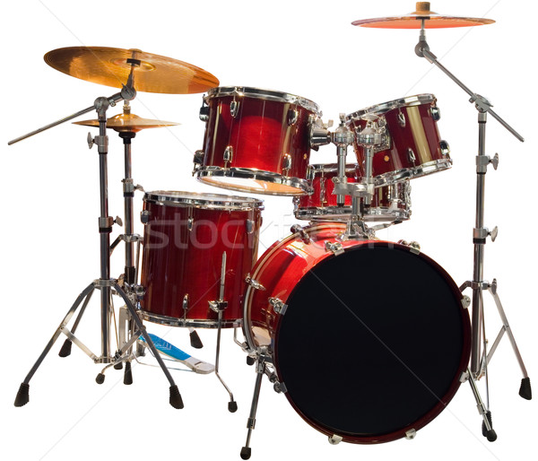 Drums ingesteld Rood geïsoleerd Stockfoto © Suljo