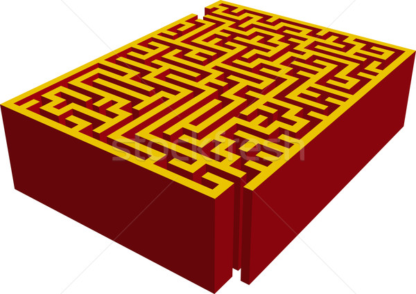 3D Labyrinth Eingang Puzzle Denken Muster Stock foto © Suljo