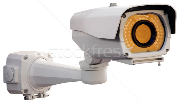 Câmera de segurança metálico isolado tecnologia Foto stock © Suljo
