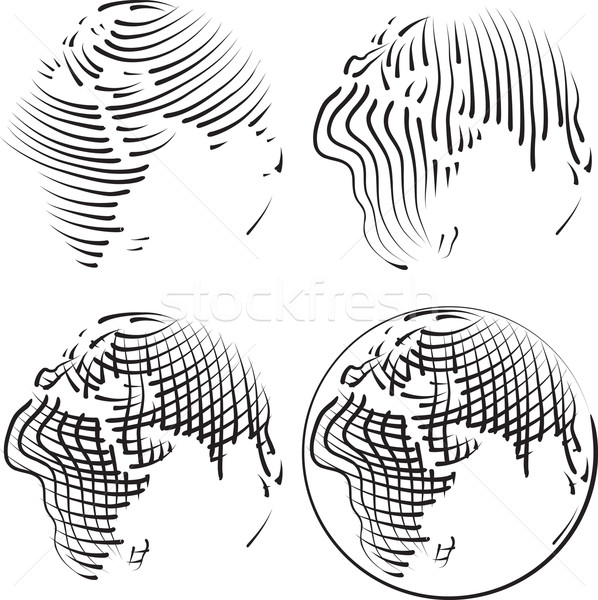 Simple World Engraving Stock photo © Suljo