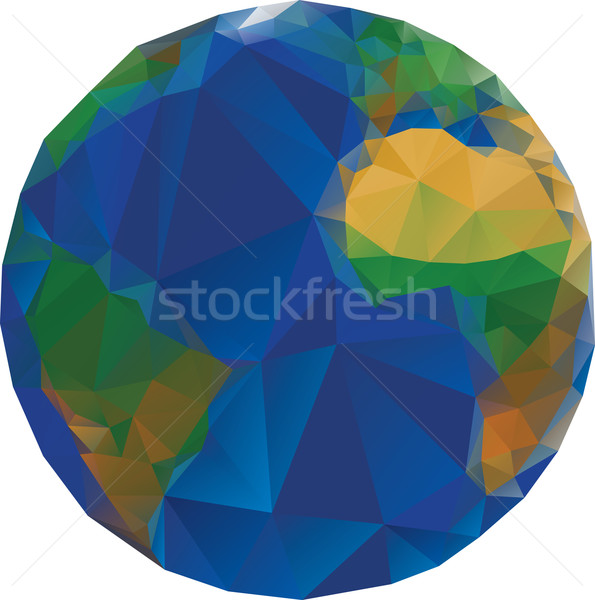 Low Poly World Globe Stock photo © Suljo