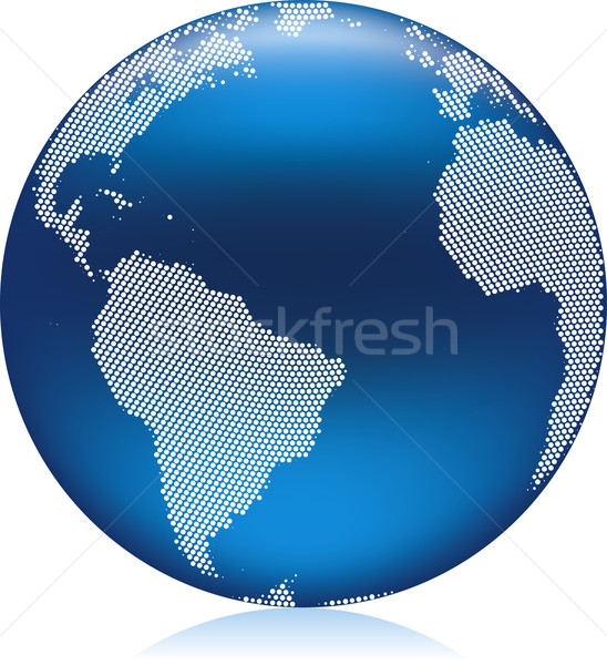 Kék földgömb fényes Föld minta Amerika Stock fotó © Suljo