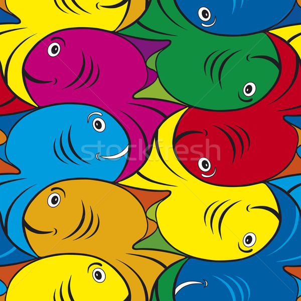 рыбы шаблон текстуры фон плаванию рисунок Сток-фото © Suljo