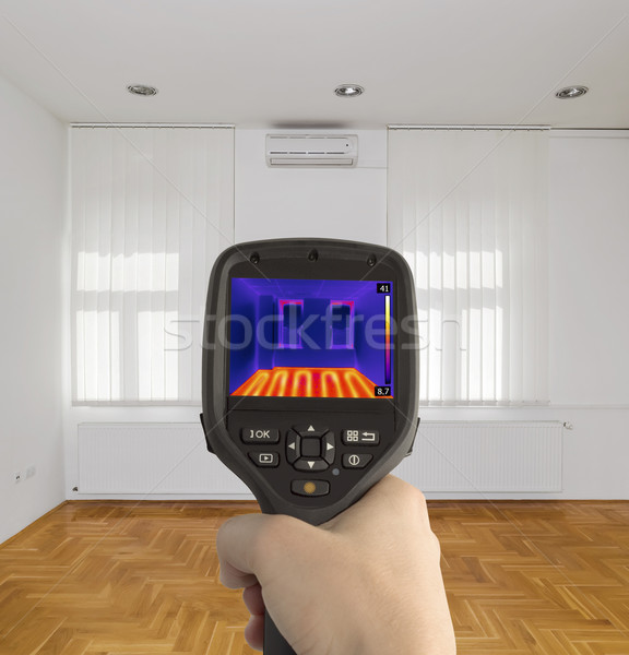 Verwarming maat home technologie kamer vloer Stockfoto © Suljo