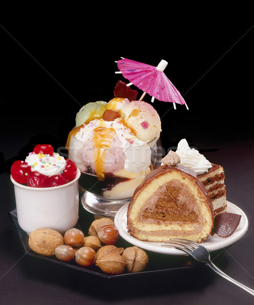 Cakes and ice-cream Stock photo © Suljo