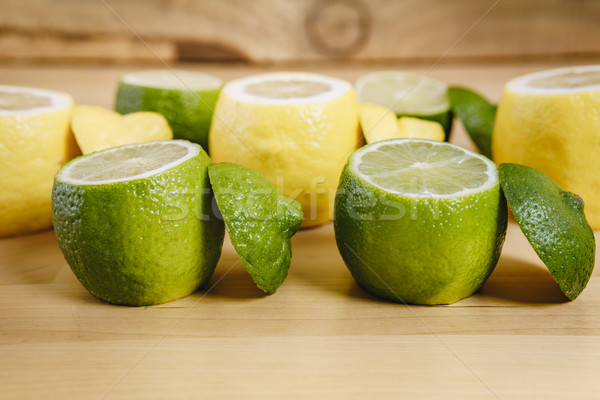 lemon and lime on the table Stock photo © superelaks