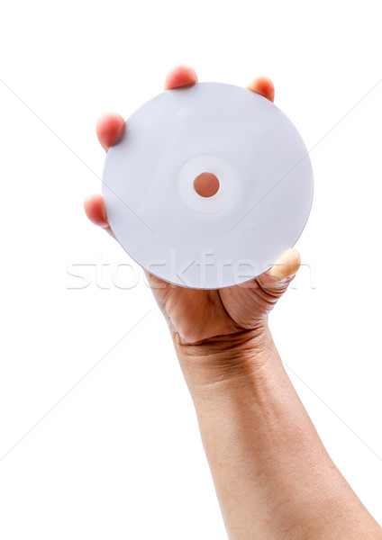 Cd mano bianco no etichetta isolato Foto d'archivio © supersaiyan3