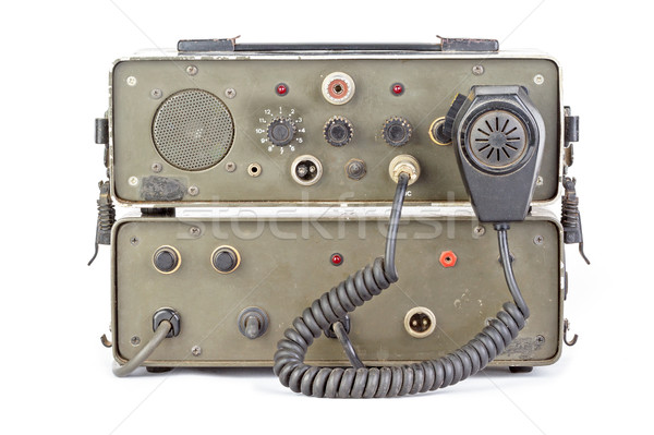 dark green amateur ham radio on white background Stock photo © supersaiyan3