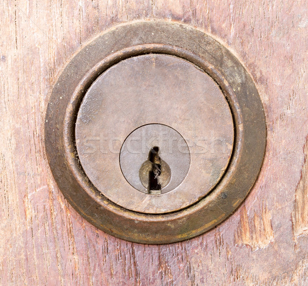 锁孔 木墙 关闭 上 商业照片 supersaiyan3