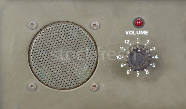 öreg tárcsa hangerő kapcsoló hangszóró piros lámpa Stock fotó © supersaiyan3