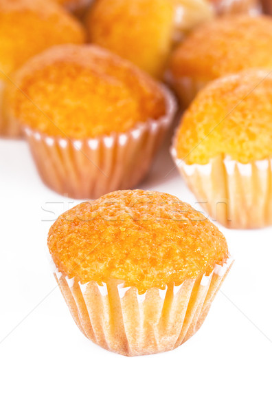 Stockfoto: Heerlijk · klein · muffins · witte · banaan · voedsel