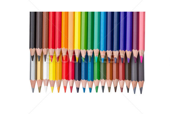 Bleistifte isoliert weiß zwei Stock foto © supersaiyan3