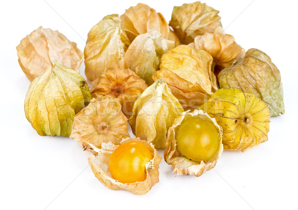 Stock photo: cape gooseberry on white background