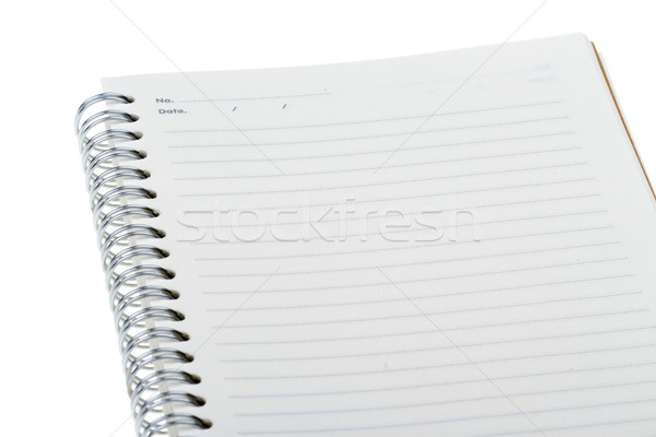 Notebooka odizolowany biały metal pierścień biuro Zdjęcia stock © supersaiyan3