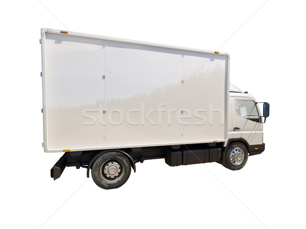 White commercial delivery truck Stock photo © Supertrooper