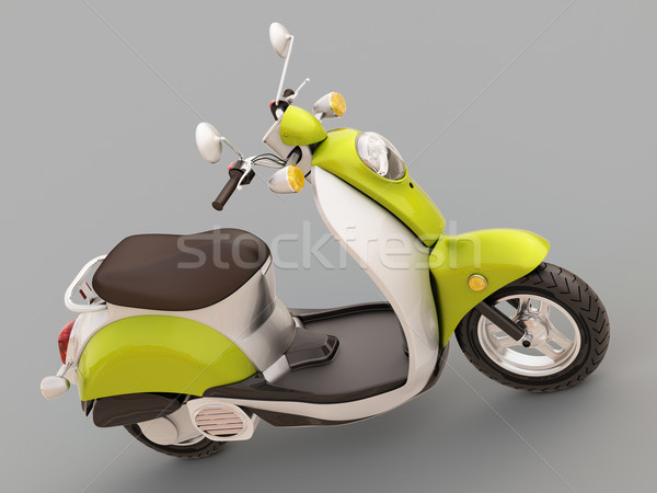 Klasszikus moped modern szürke sebesség retro Stock fotó © Supertrooper