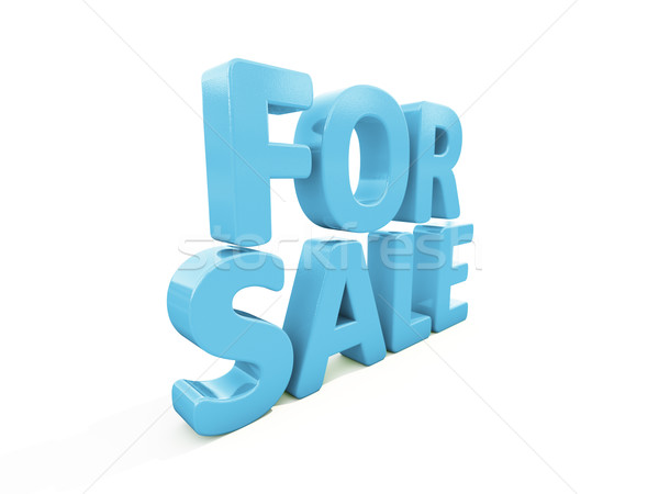 3D продажи икона белый 3d иллюстрации бизнеса Сток-фото © Supertrooper