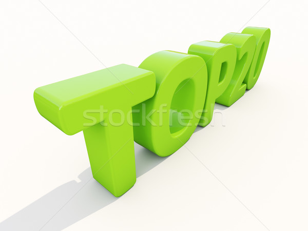 3D top Symbol weiß 3D-Darstellung Briefe Stock foto © Supertrooper