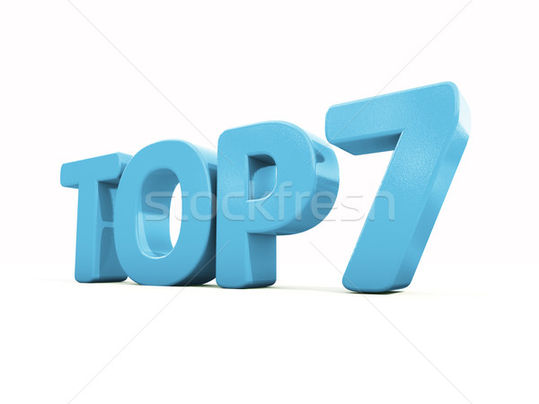 3D top Symbol weiß 3D-Darstellung Briefe Stock foto © Supertrooper