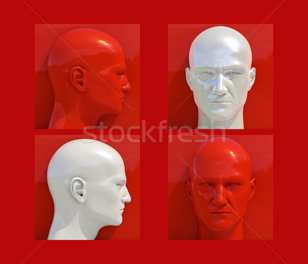 Pop Art Heads Stock photo © Supertrooper