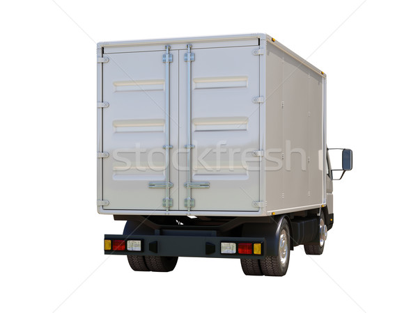 White commercial delivery truck Stock photo © Supertrooper