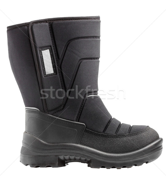 Stock photo: Kids snow boots isolated