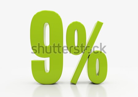 [[stock_photo]]: Pourcentage · signe · 3D · réduction · isolé · blanche