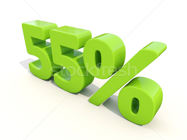 55% percentage rate icon on a white background Stock photo © Supertrooper