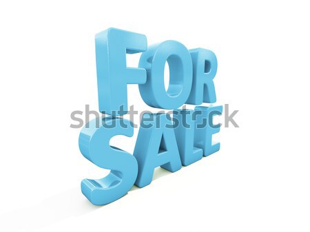 3D продажи икона белый 3d иллюстрации бизнеса Сток-фото © Supertrooper