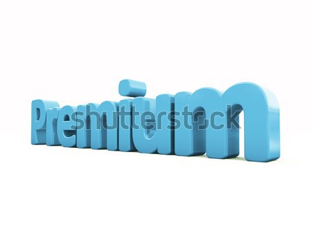 3D woord premie icon witte 3d illustration Stockfoto © Supertrooper