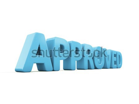 3D genehmigt Symbol weiß 3D-Darstellung Konzept Stock foto © Supertrooper