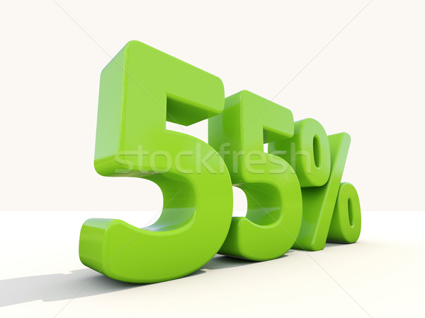 55% percentage rate icon on a white background Stock photo © Supertrooper