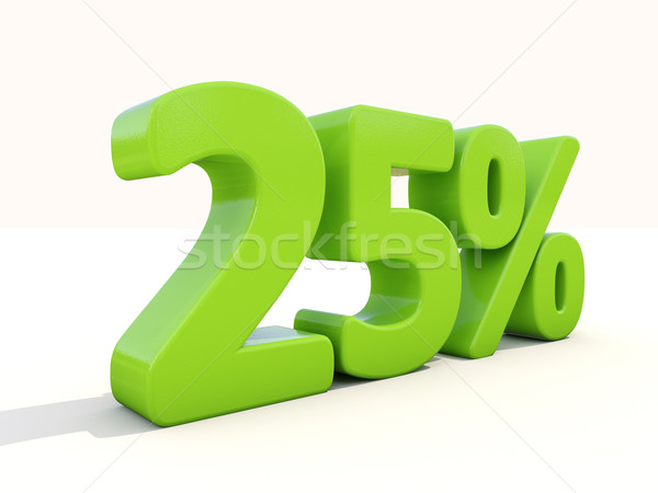 25% percentage rate icon on a white background Stock photo © Supertrooper