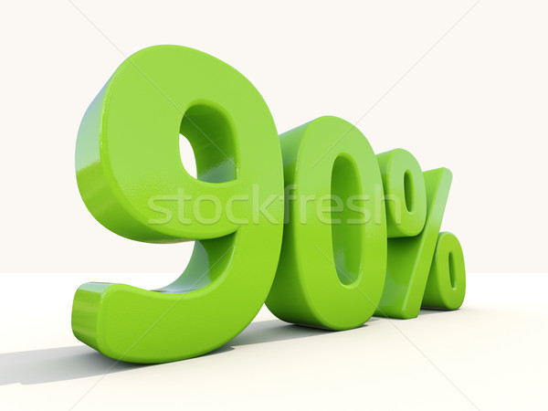 90% percentage rate icon on a white background Stock photo © Supertrooper
