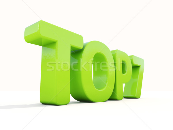 3D top Symbol weiß 3D-Darstellung Briefe Stock foto © Supertrooper