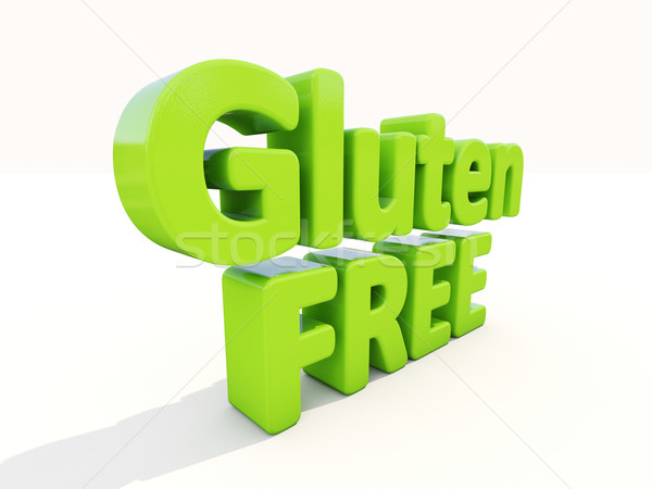 3D sin gluten icono blanco 3d alimentos Foto stock © Supertrooper