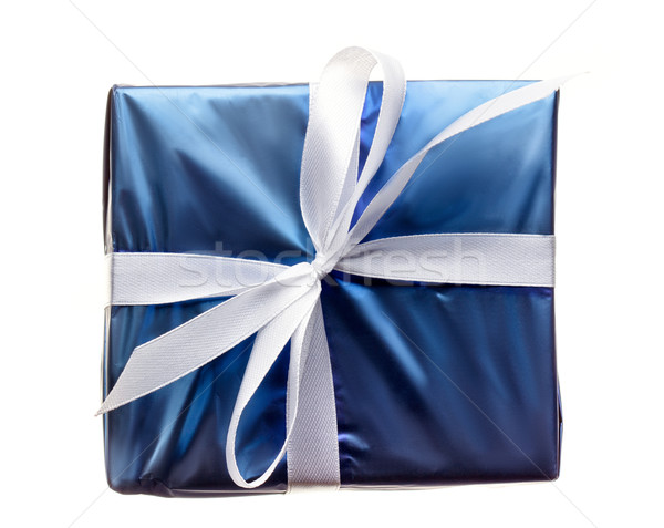 框 藍色 禮品盒 色帶 時尚 超級市場 商業照片 © Supertrooper